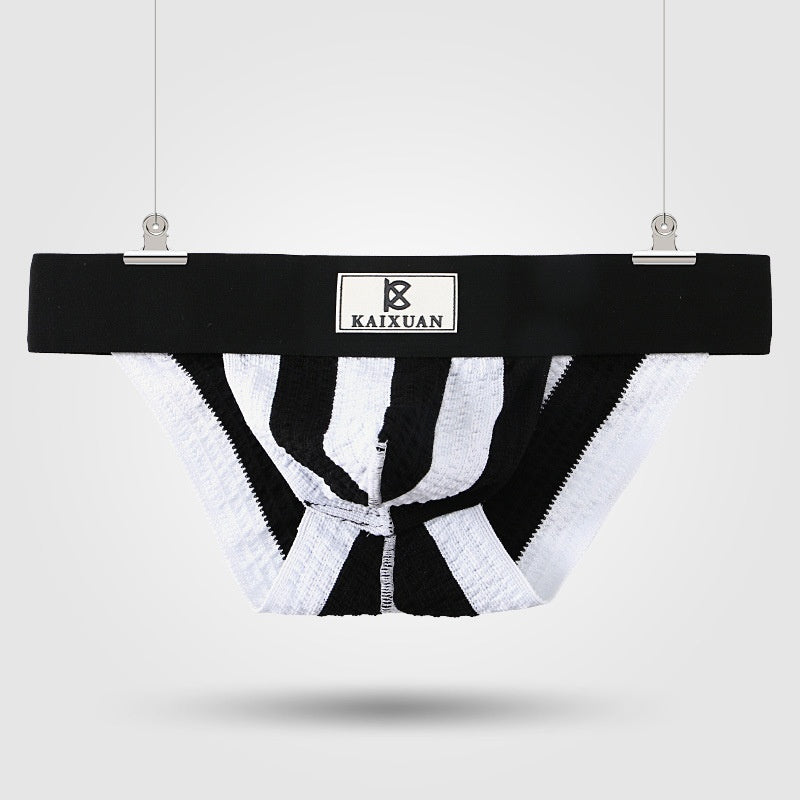 Summer New Trendy Men's High-cut Briefs Underwear Knitted Breathable
