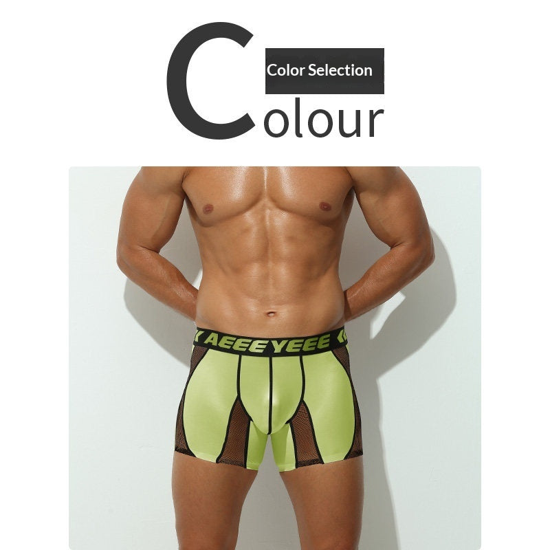 Mens Long Boxer Briefs Chafe-resistant Four-way Stretch Boxer Briefs Chafe-resistant