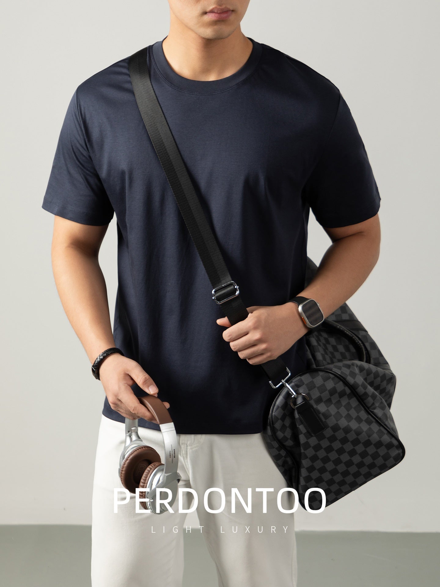 High-end 60S Ice Silk Cool-Feel Men's Short-Sleeve Shirt