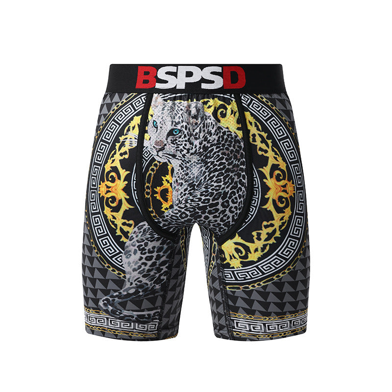 Digital Print Men's Boxer Briefs Casual Personality Shorts