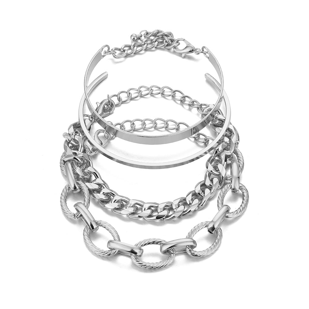 Ladies Vintage Twist Chain Combination Bracelet