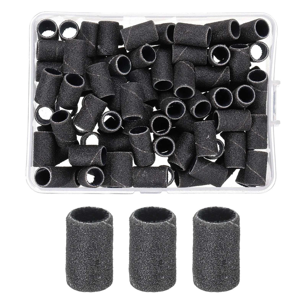 Nail Sanding Ring Bands 80/120/180 Grit Electric Manicure Drill Grinding Heads UV Gel Polish Removal Pedicure Abrasive Tools