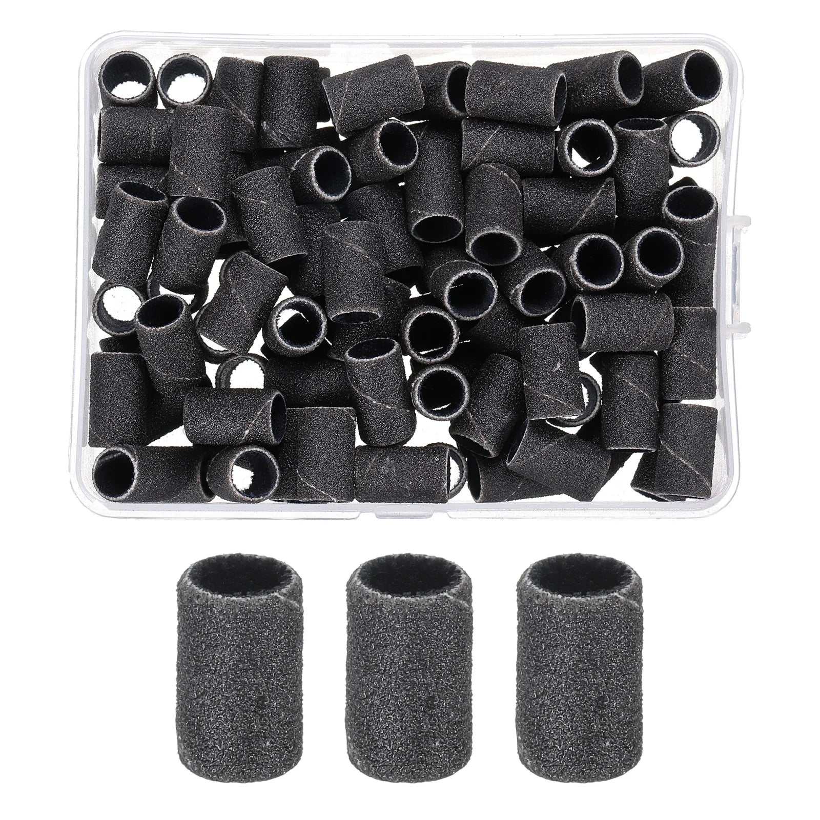 Nail Sanding Ring Bands 80/120/180 Grit Electric Manicure Drill Grinding Heads UV Gel Polish Removal Pedicure Abrasive Tools